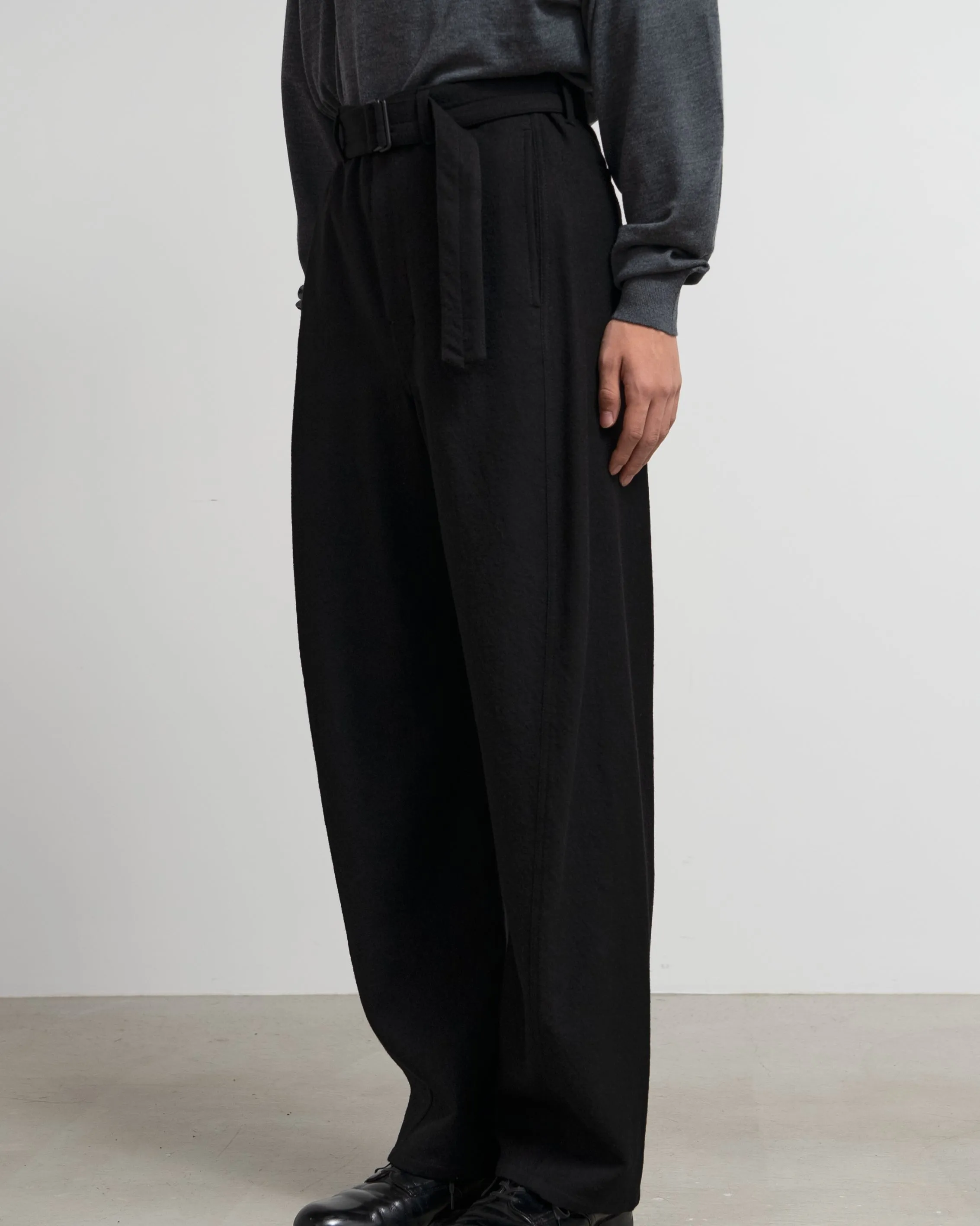 -SALE- BELTED TWISTED TAILORED PANTS