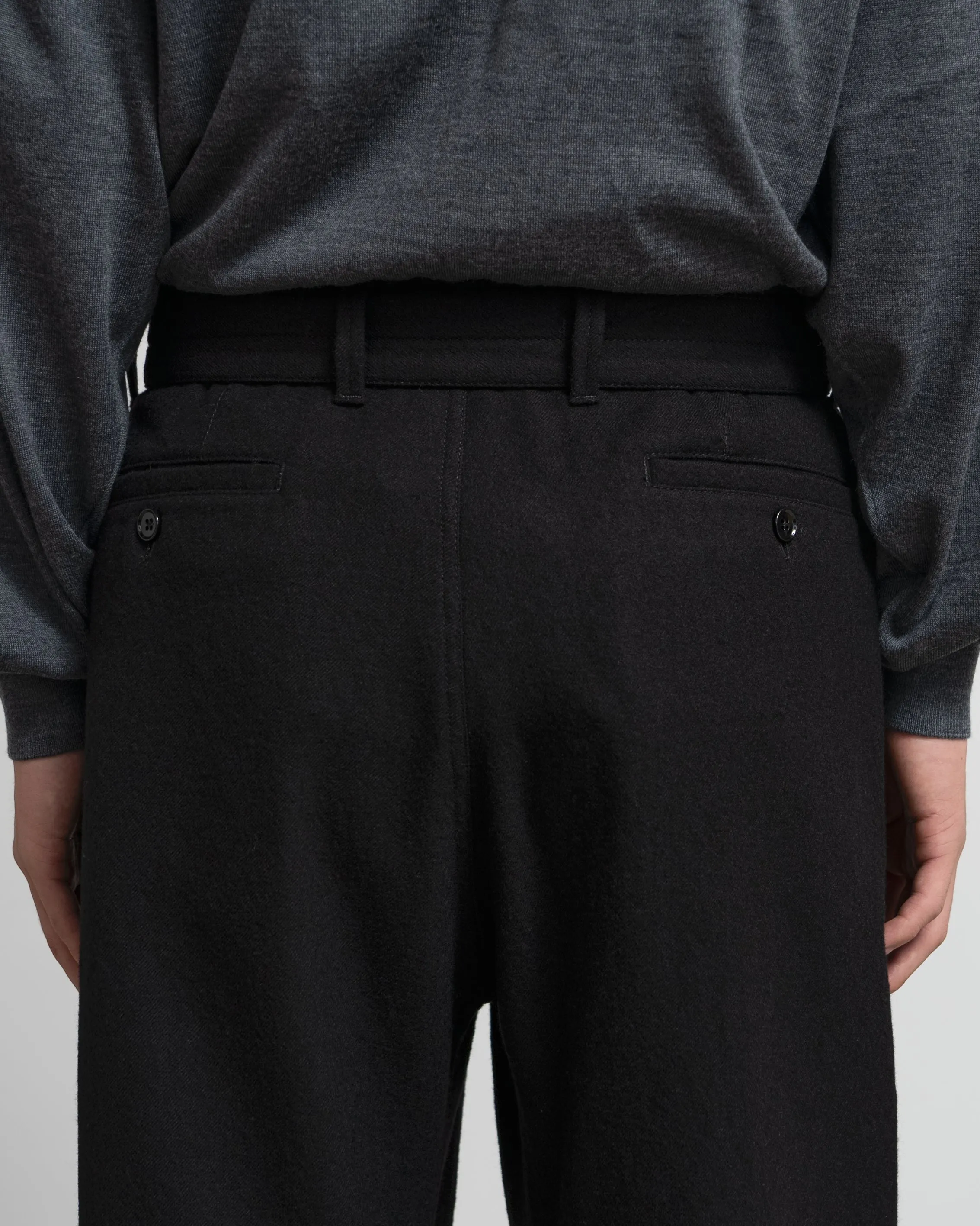 -SALE- BELTED TWISTED TAILORED PANTS