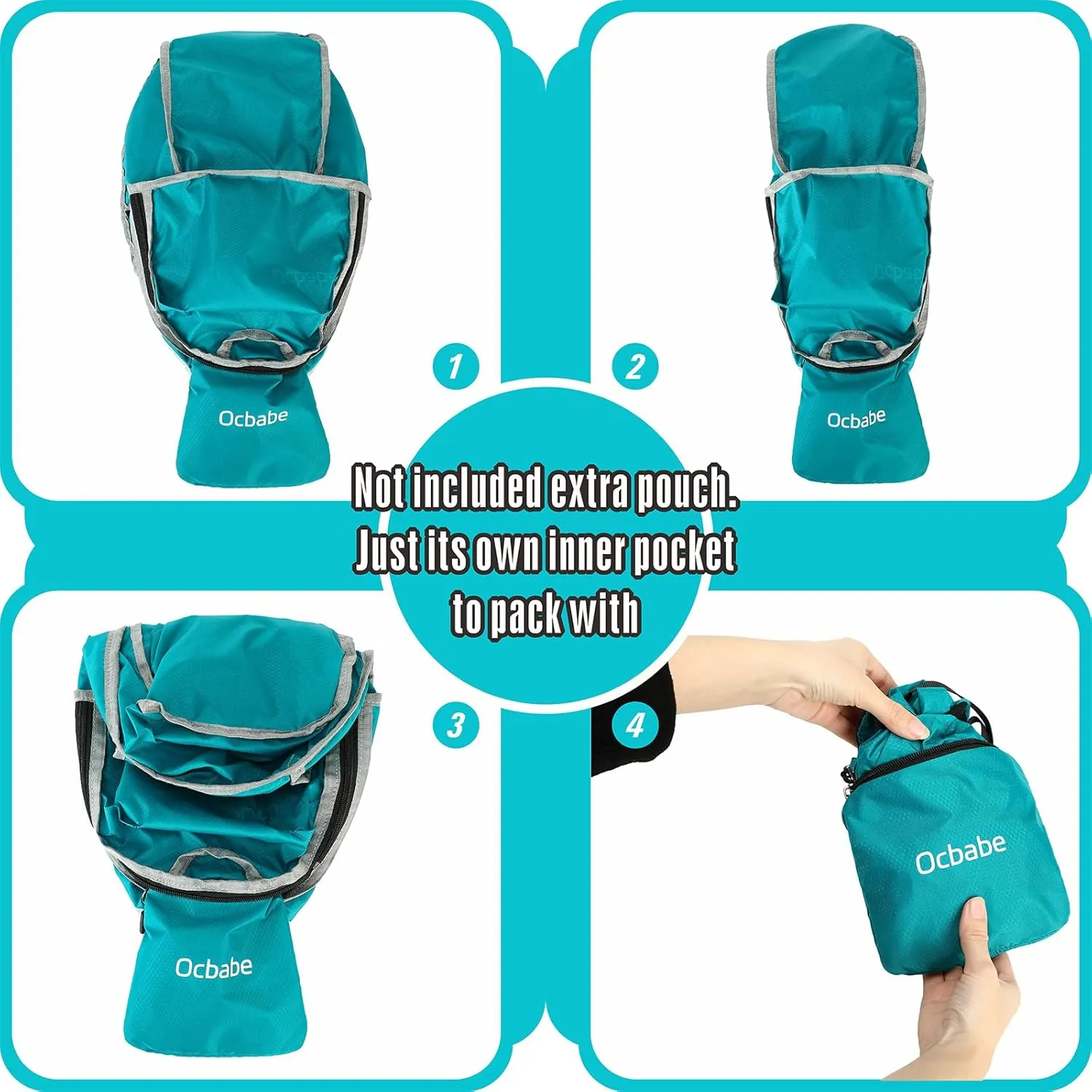 15L Small Packable Lightweight Backpack Hiking Daypack Water Resistant Foldable Outdoor Camping Travel Bag for Women Men