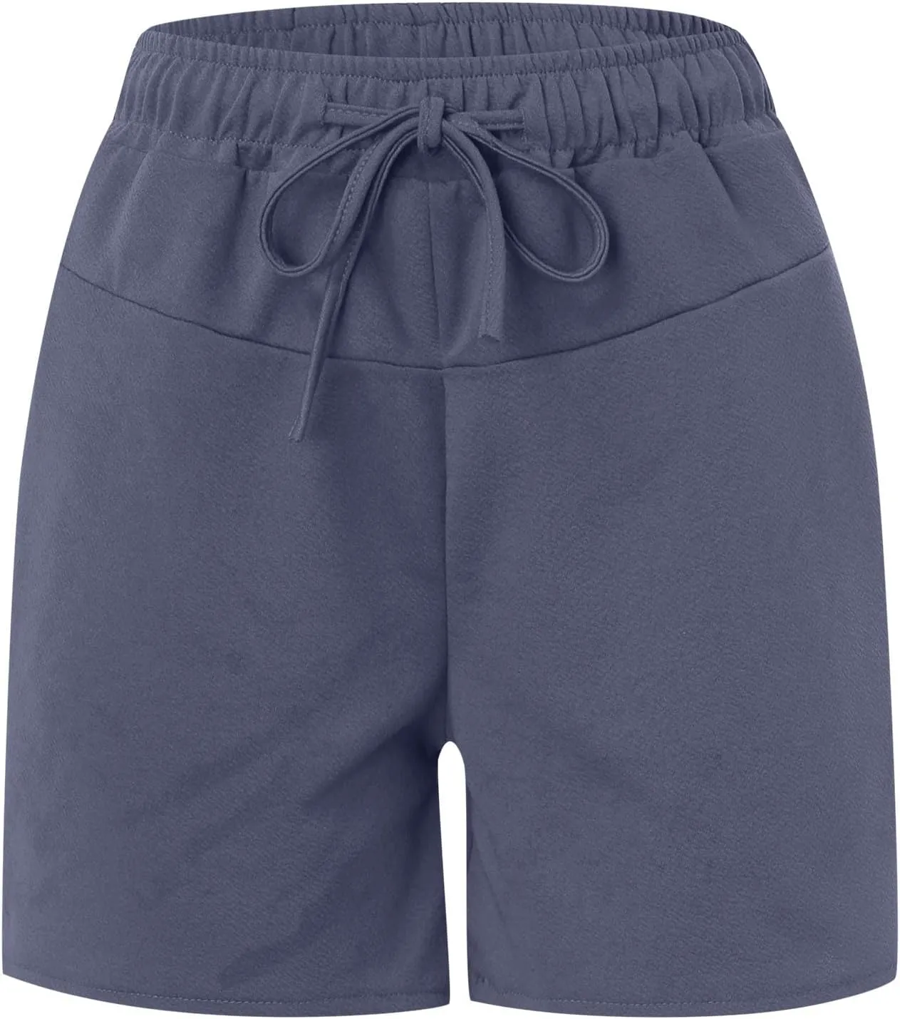 2024 Women Casual Shorts Loose Fitting Drawstring Comfy Elastic High Waist Shorts Summer Pull On Short Pants with Pockets