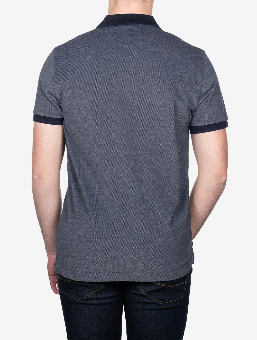 4 Colour Oxford Short Sleeve Pique Polo Persian Blue