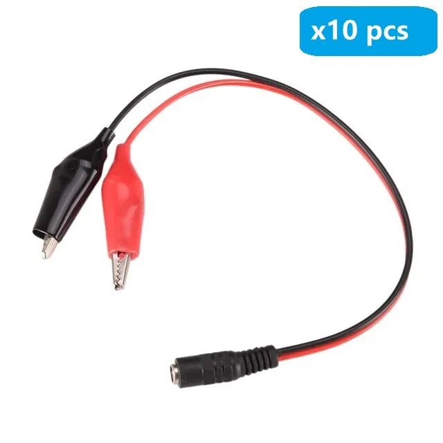 5.5×2.1mm DC Power Jack to Alligator Test Clips Clamp