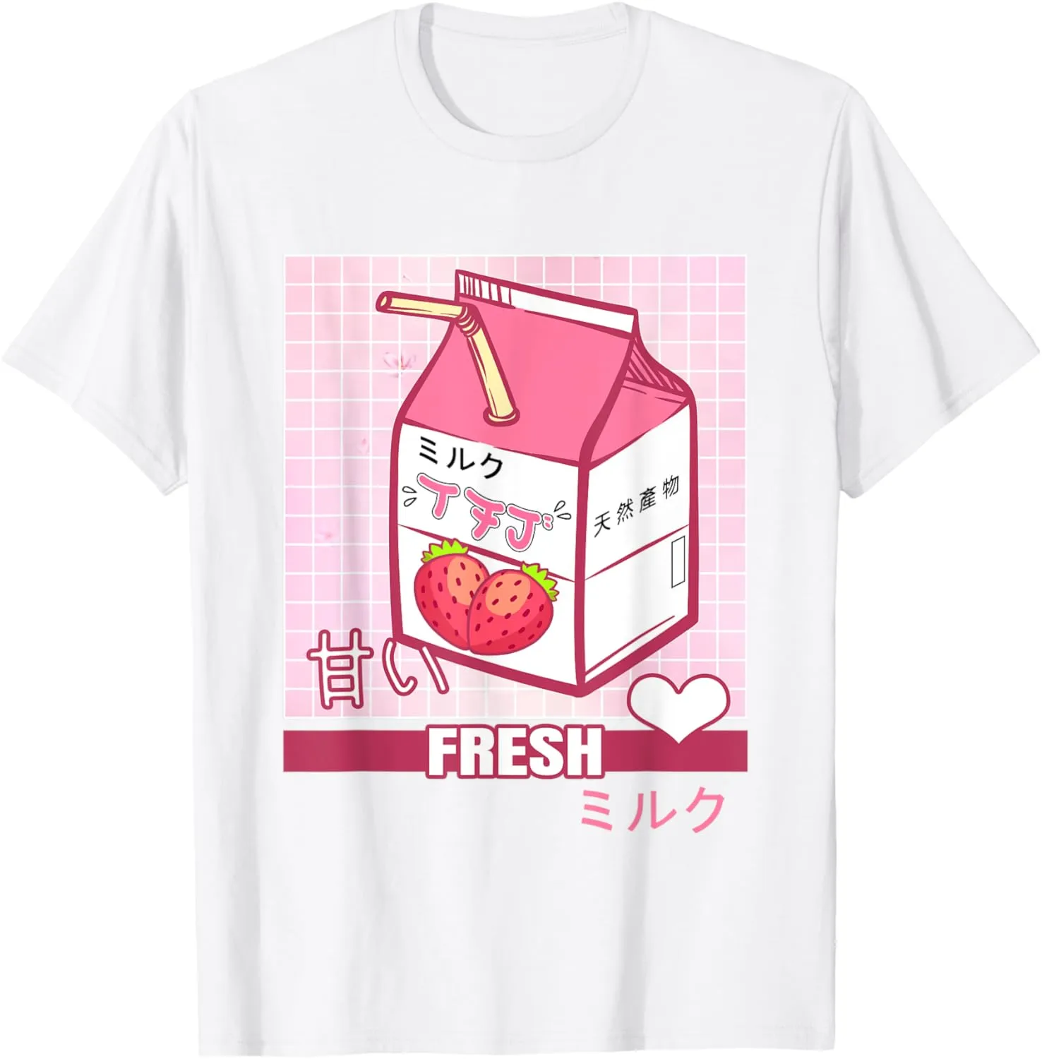 90s Japanese Otaku Gifts Anime Shirt Aesthetic Stylish Milk T-Shirt