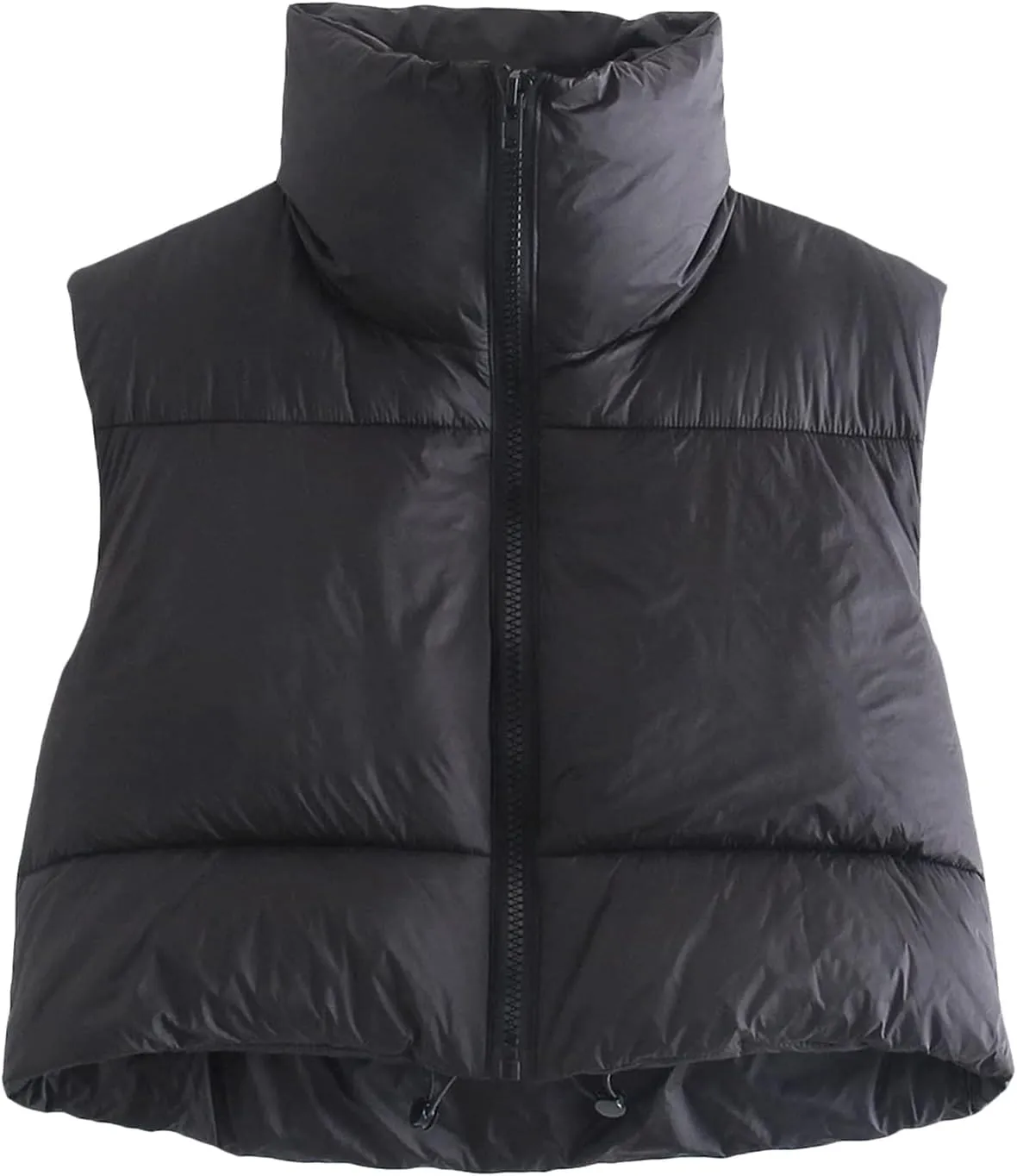 American Trends Women's Winter Crop Vest Sleeveless Puffer Vests for Women Jacket Outwear Coat