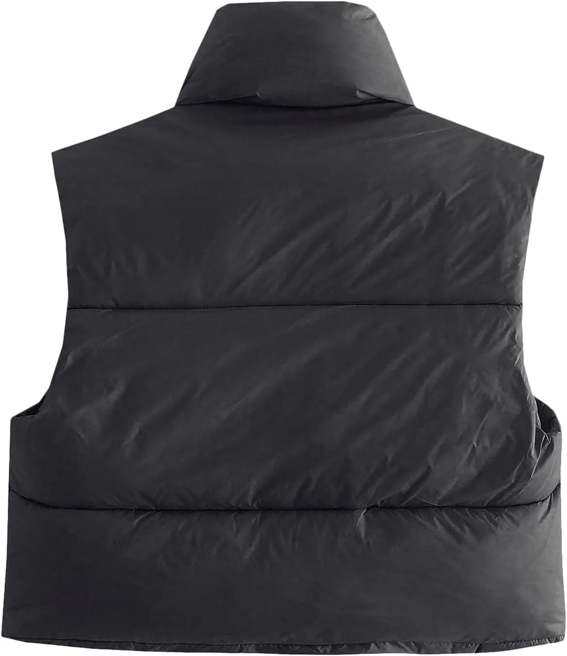 American Trends Women's Winter Crop Vest Sleeveless Puffer Vests for Women Jacket Outwear Coat