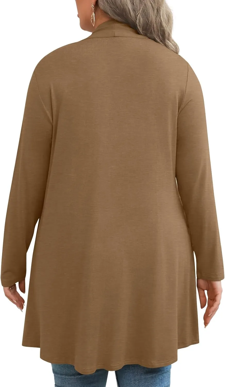 Anymiss Womens Plus Size Cardigan 2025 Spring Lightweight Jacket Summer Long Sleeve Kimono 1X-5X