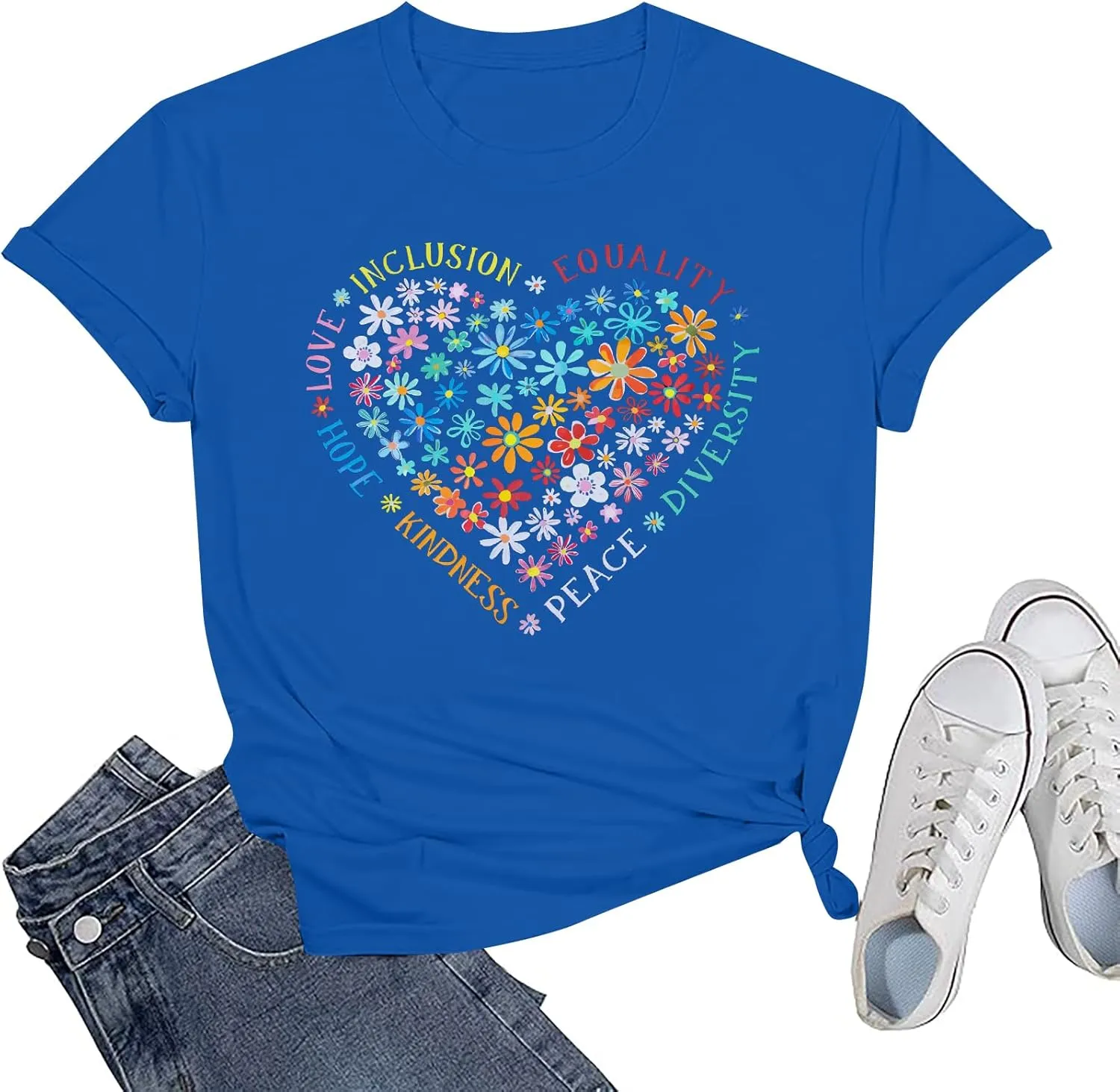 Autism Awareness Shirt Women Special Education Teacher T-Shirt Inspirational Graphic Tee Casual Top