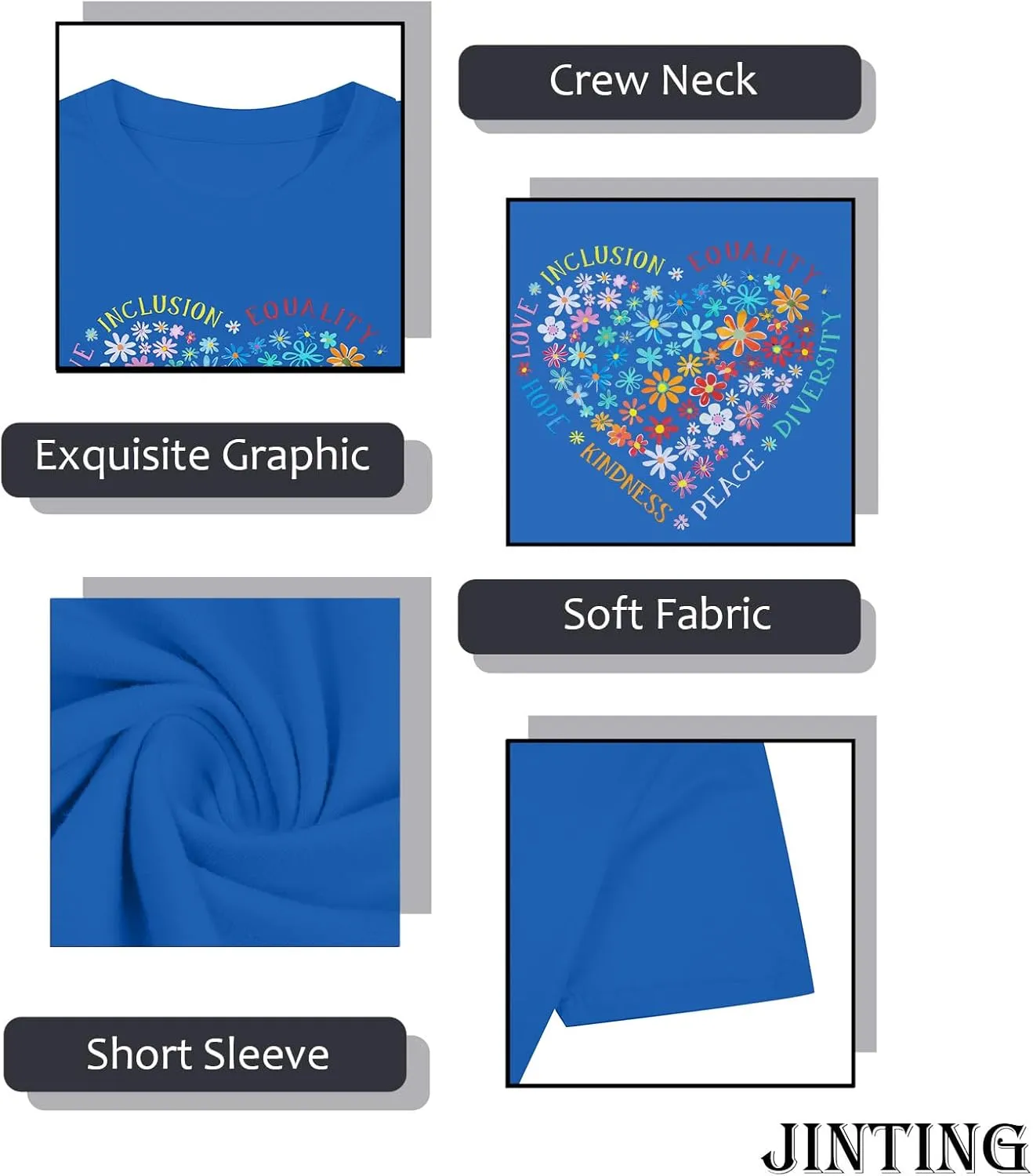 Autism Awareness Shirt Women Special Education Teacher T-Shirt Inspirational Graphic Tee Casual Top