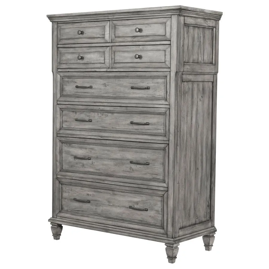Avenue 8-drawer Rectangular Chest Grey