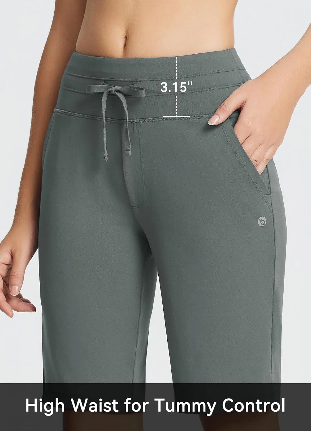 baleaf Women's Bermuda Long Shorts 10" Knee Length High Rise Athletic Shorts Pull On Workout Walking Golf Running Summer