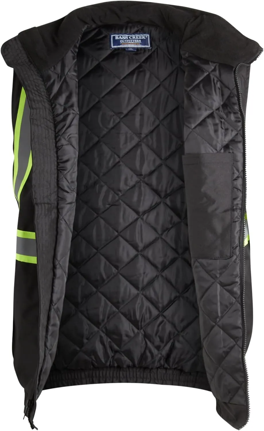 Bass Creek Outfitters Men's Safety Vest - High Visibility Workwear Insulated Construction Vest with Reflective Tape (M-XXL)