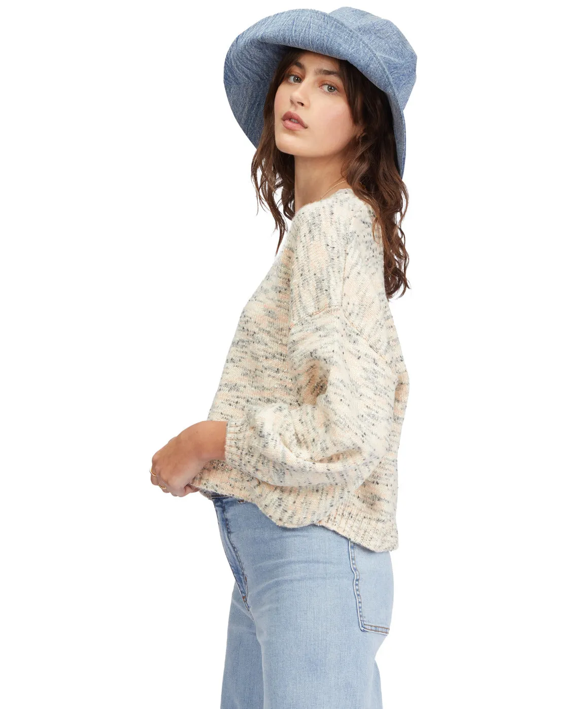 Billabong Party Waves Sweater-Antique White