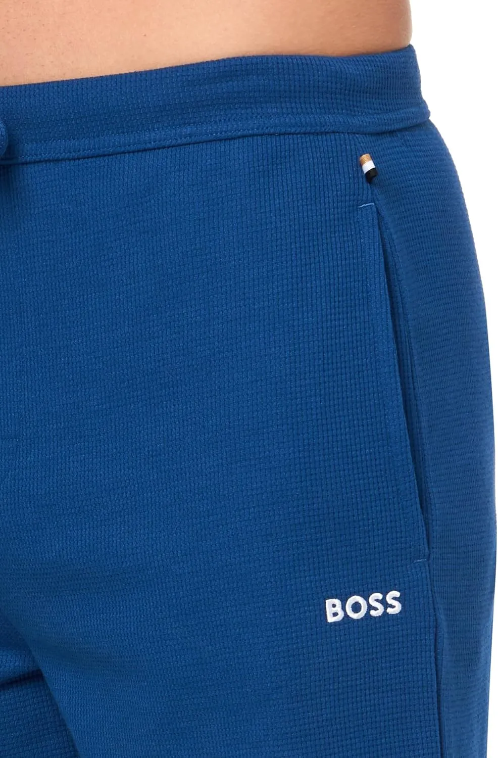 BOSS Men's Waffle Contrast Logo Lounge Shorts