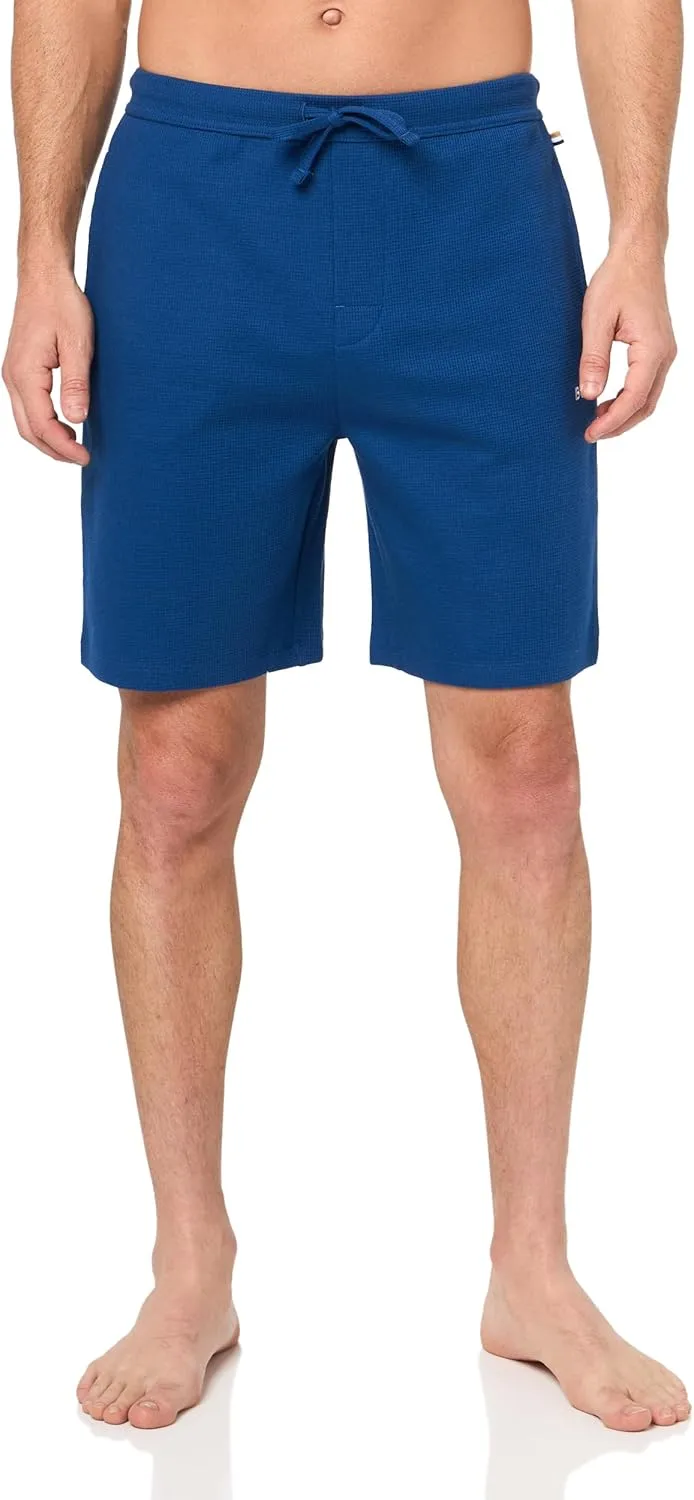 BOSS Men's Waffle Contrast Logo Lounge Shorts