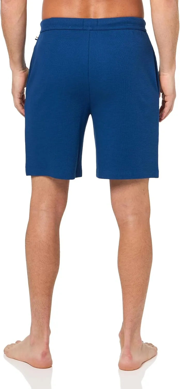 BOSS Men's Waffle Contrast Logo Lounge Shorts
