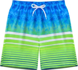 Boys Swim Trunks Board Shorts Teen Boys Swimsuit Quick Dry Swimwear Swimming Shorts Bathing Suit Size 8,10-12,14-16
