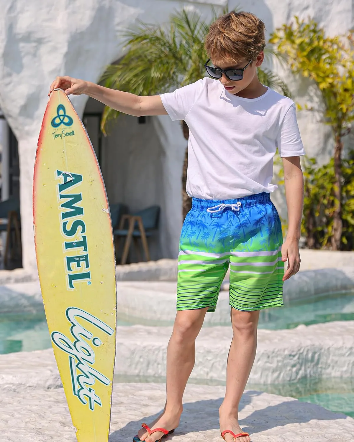 Boys Swim Trunks Board Shorts Teen Boys Swimsuit Quick Dry Swimwear Swimming Shorts Bathing Suit Size 8,10-12,14-16
