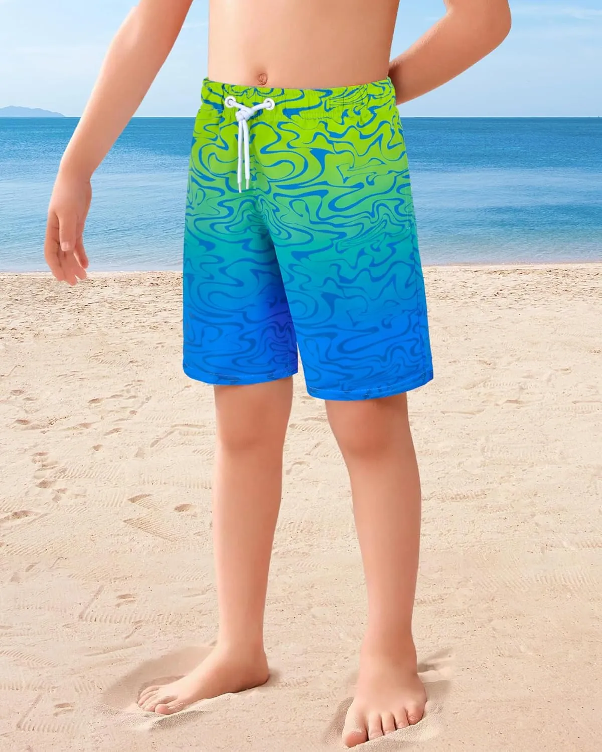 Boys Swim Trunks Board Shorts Teen Boys Swimsuit Quick Dry Swimwear Swimming Shorts Bathing Suit Size 8,10-12,14-16