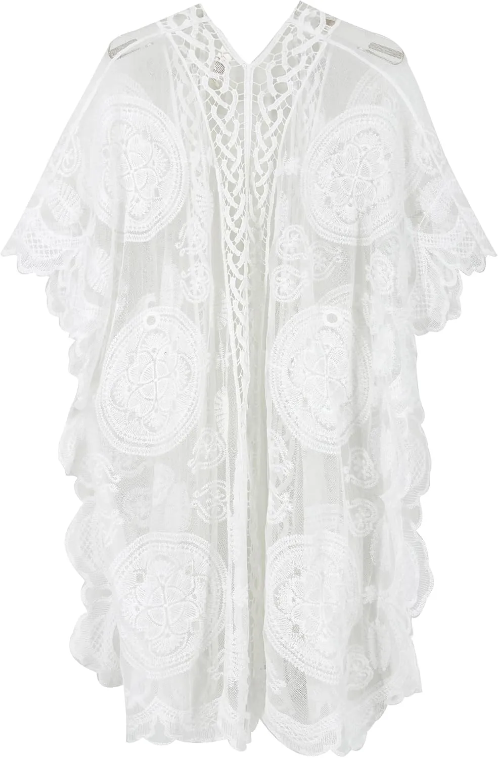 Breezy Lane Women's Kimono Cardigan Summer Swimsuit Coverups Beach Cover Up with Floral Print for Vacation