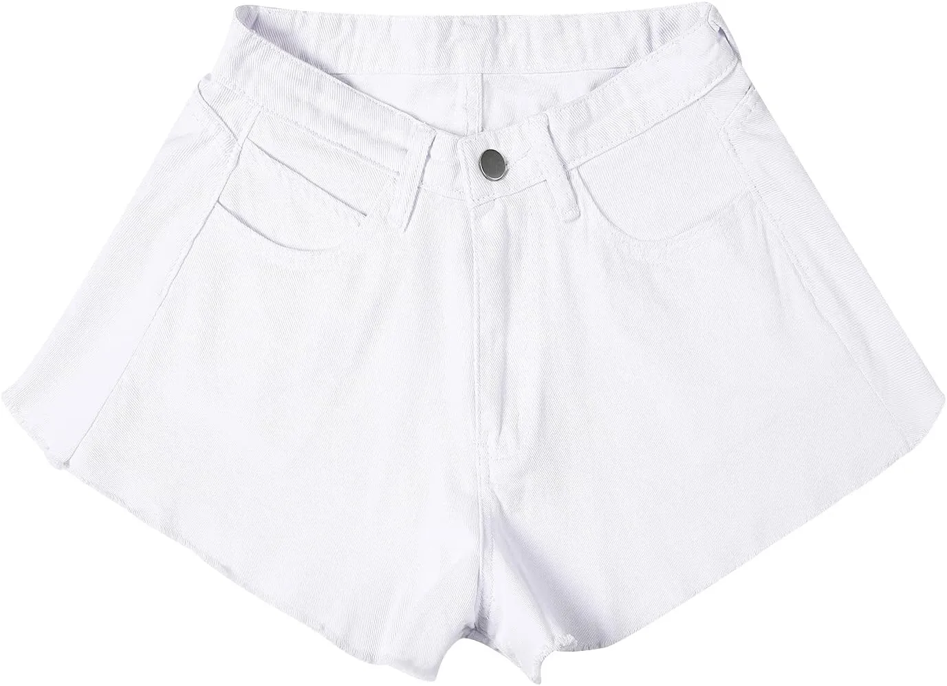 BTDECLAR Women's High Waisted Jean Shorts Casual Loose Wide Leg Raw Hem Distressed Ripped Denim Shorts Skirts with Pockets