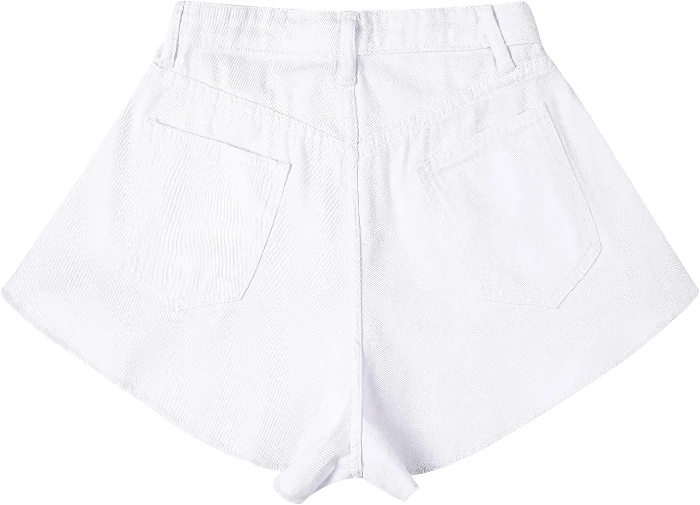 BTDECLAR Women's High Waisted Jean Shorts Casual Loose Wide Leg Raw Hem Distressed Ripped Denim Shorts Skirts with Pockets