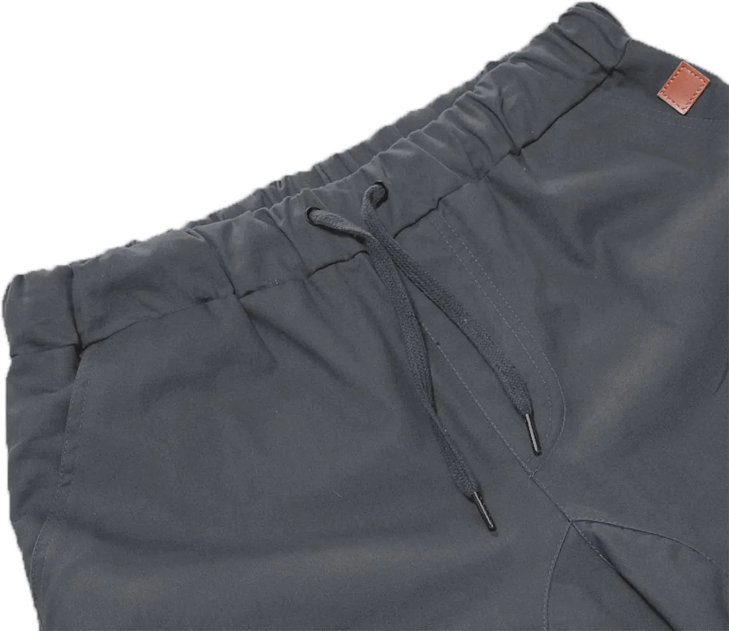 Cargo Shorts for Men Mid Rise Drawstring Elastic Waist Knee Length Slim Fit Shorts Outdoor Hiking Exercise Short Pants