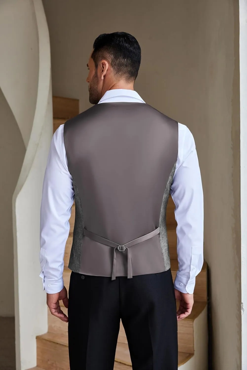 COOFANDY Men Casual Suit Vest Formal Dress Vest Slim Fit Waistcoat Business Wedding