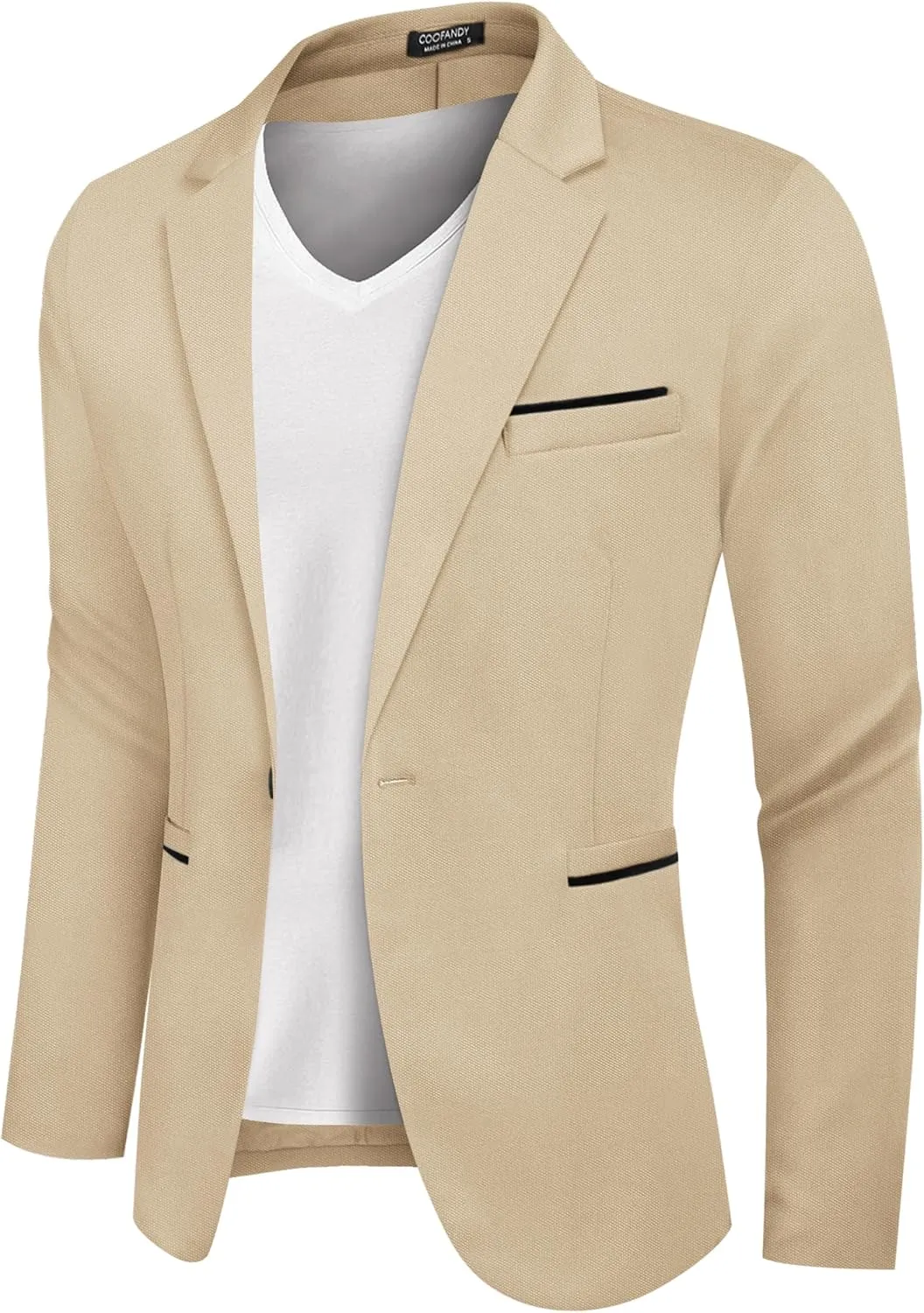COOFANDY Men's Casual Blazer Jacket Slim Fit Sports Coat Business Suit Jackets One Button