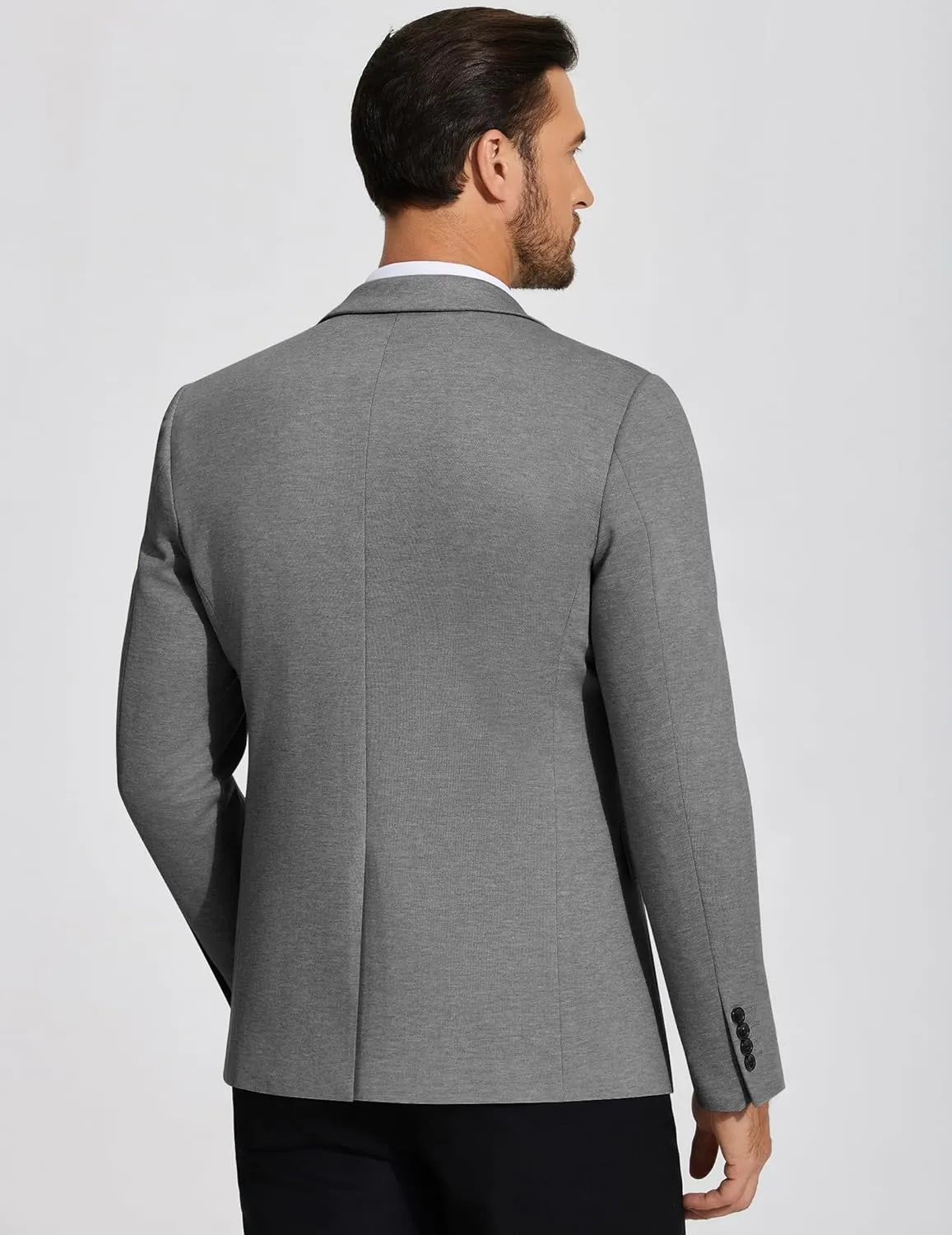 COOFANDY Mens Casual Blazer Knit Sport Coat Lightweight Two Button Suit Jacket