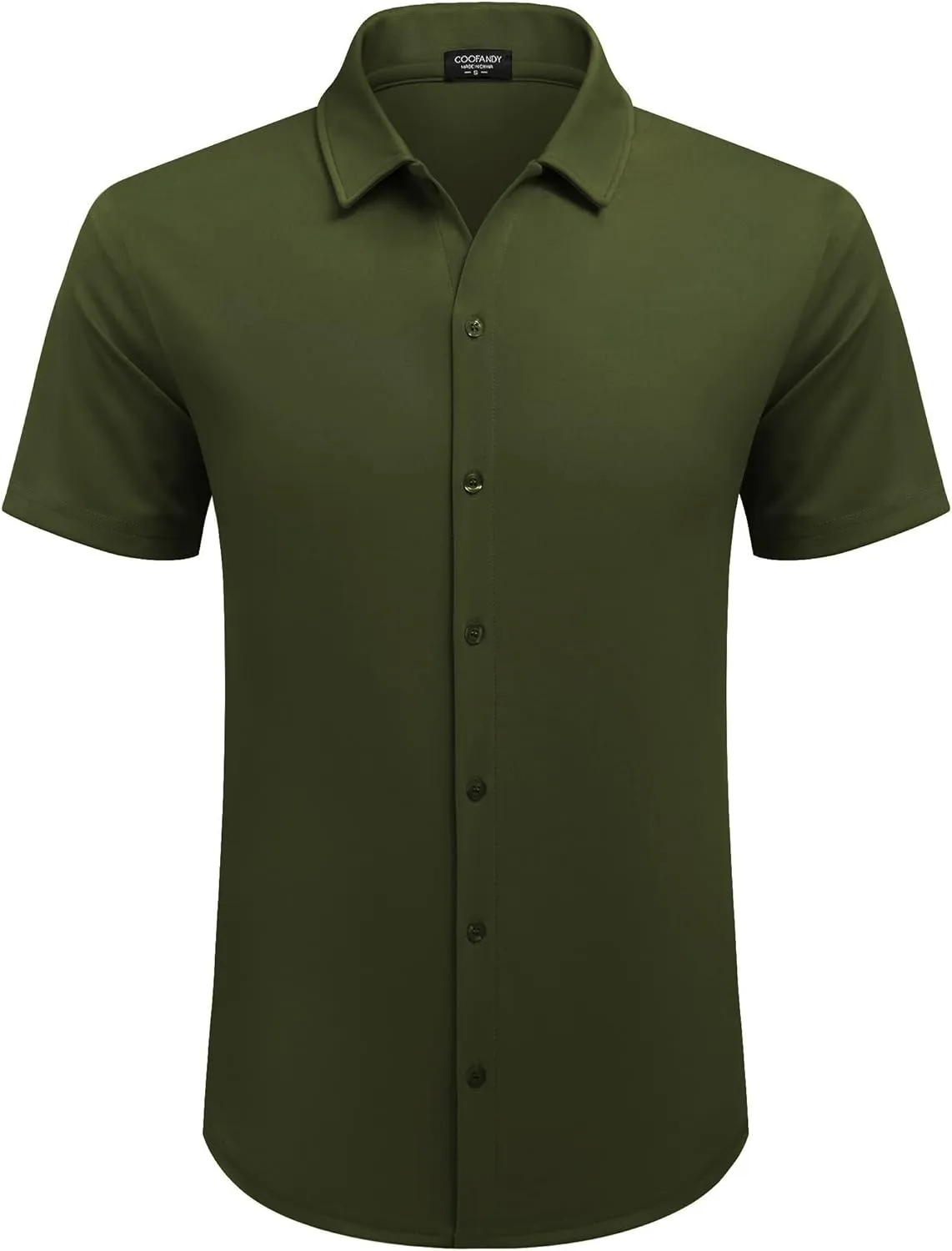 COOFANDY Mens Casual Button Down Shirt Short Sleeve Wrinkle Free Shirts Summer Shirt