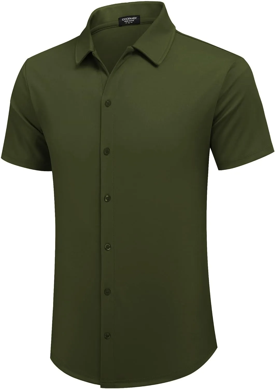 COOFANDY Mens Casual Button Down Shirt Short Sleeve Wrinkle Free Shirts Summer Shirt