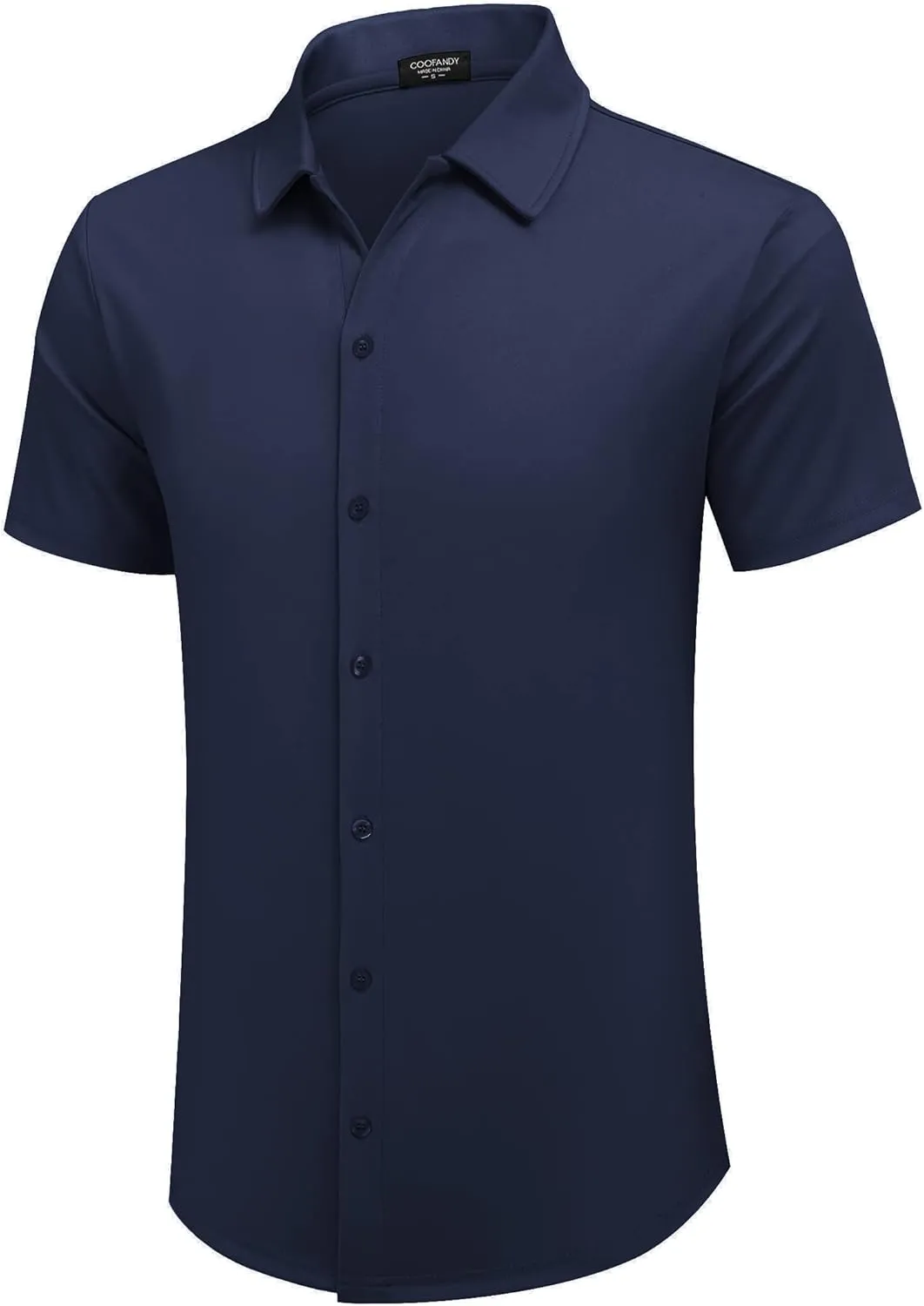 COOFANDY Mens Casual Button Down Shirt Short Sleeve Wrinkle Free Shirts Summer Shirt