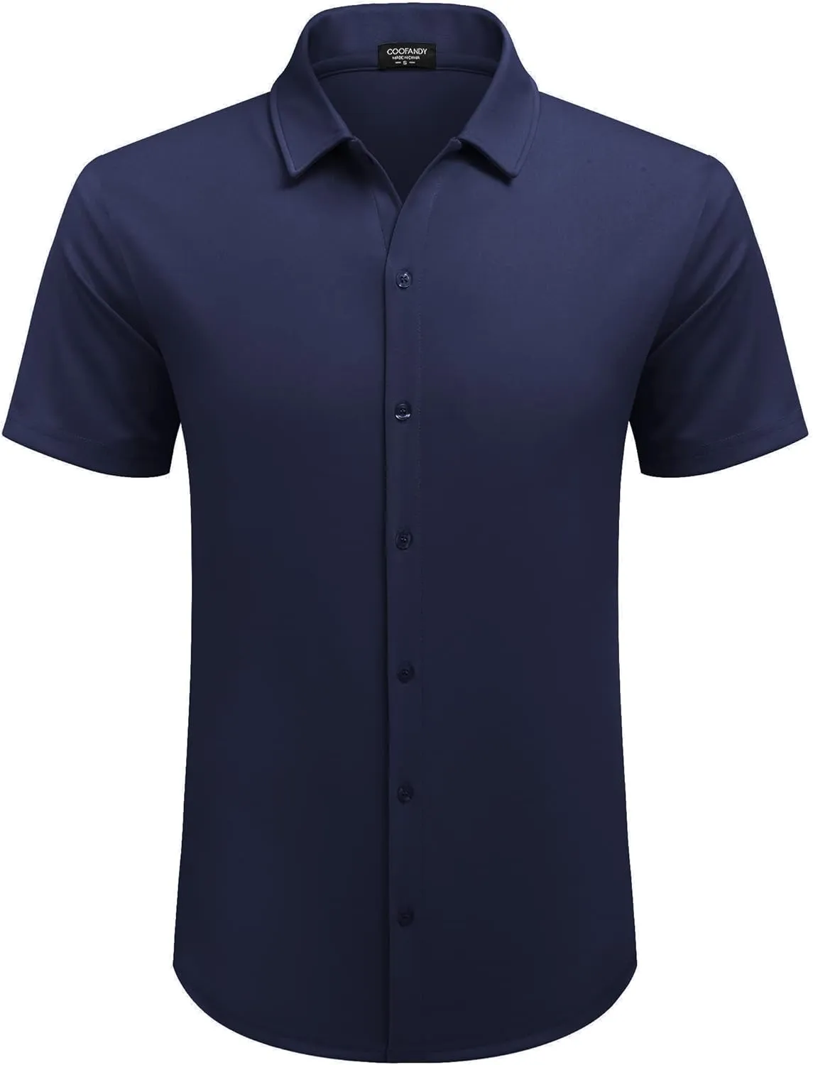 COOFANDY Mens Casual Button Down Shirt Short Sleeve Wrinkle Free Shirts Summer Shirt