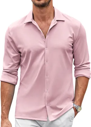 COOFANDY Men's Casual Button Down Shirt Wrinkle Free Shirts Long Sleeve Dress Shirt