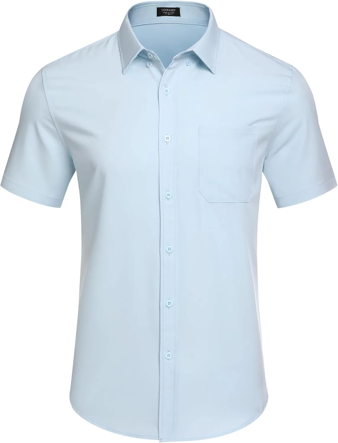 COOFANDY Mens Casual Dress Shirt Short Sleeve Wrinkle Free Dress Shirt Business Casual Shirts