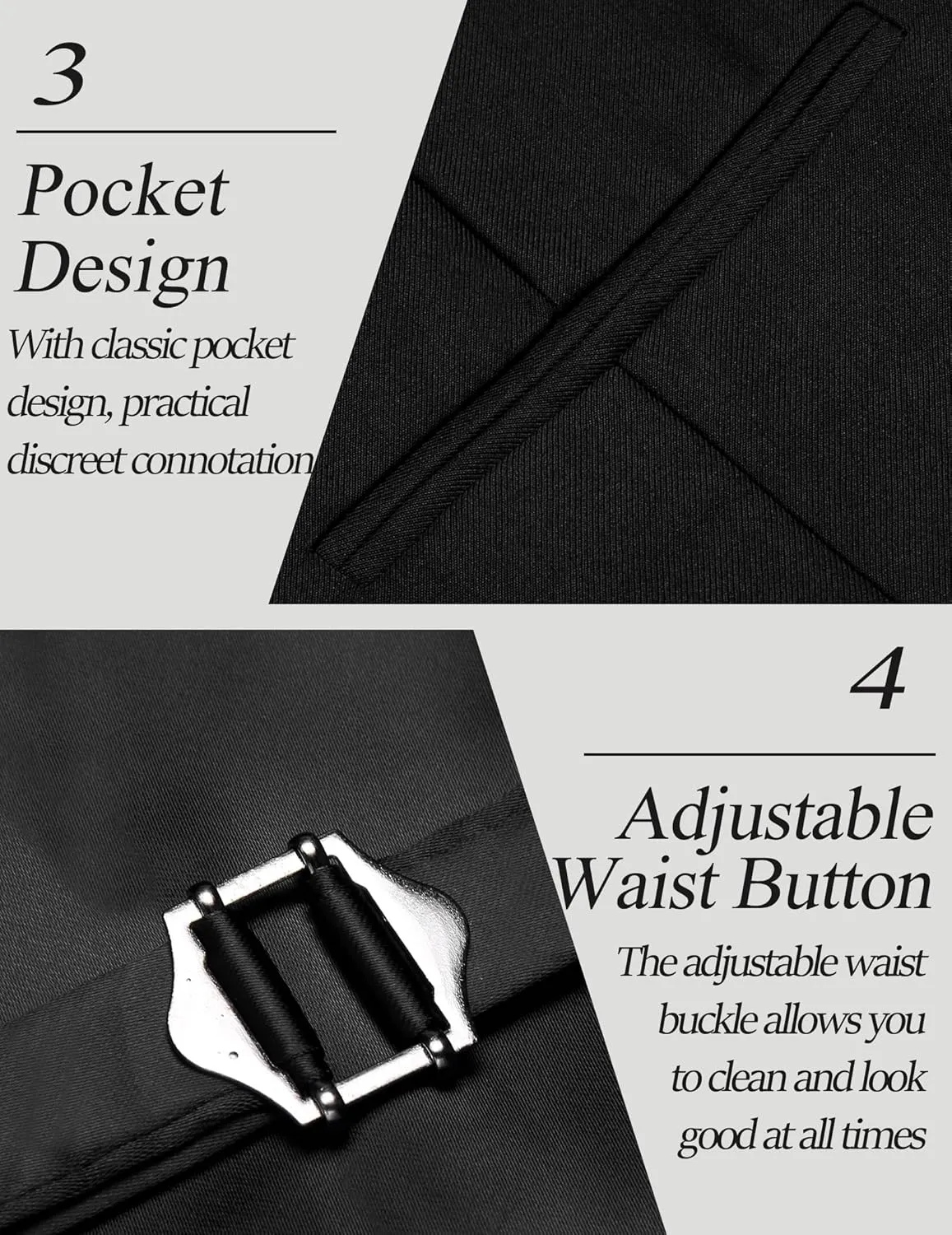 COOFANDY Men's Casual Dress Suit Vest Slim Fit Business Formal Waistcoat Vest