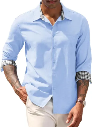 COOFANDY Men's Oxford Dress Shirts Long Sleeve Button Down Shirt Business Casual Shirt