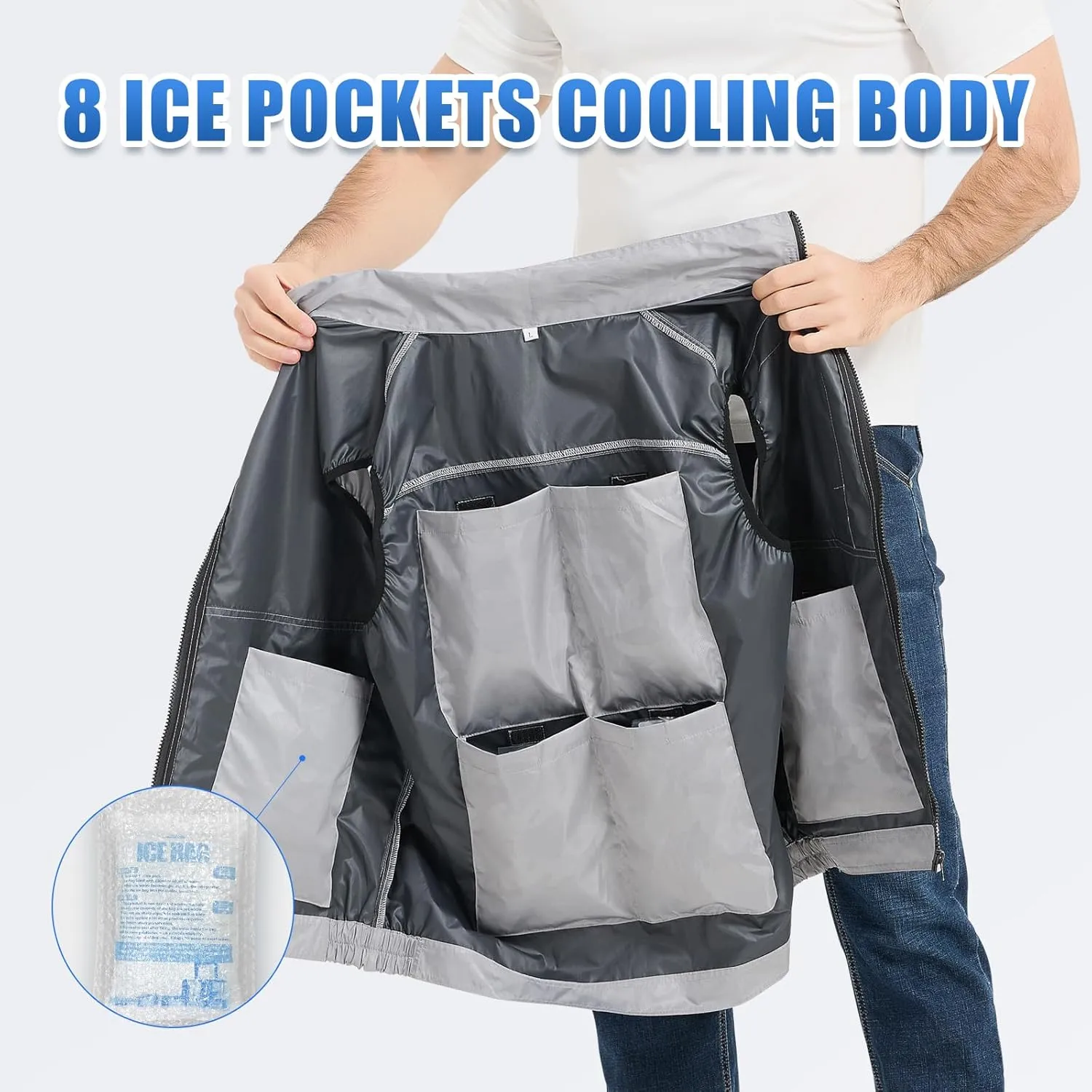 Cooling Vest for Women & Men Ice Vest for Hot Weather Outdoor Work, Waterproof Cooling Ice Vest with 24 Ice Packs