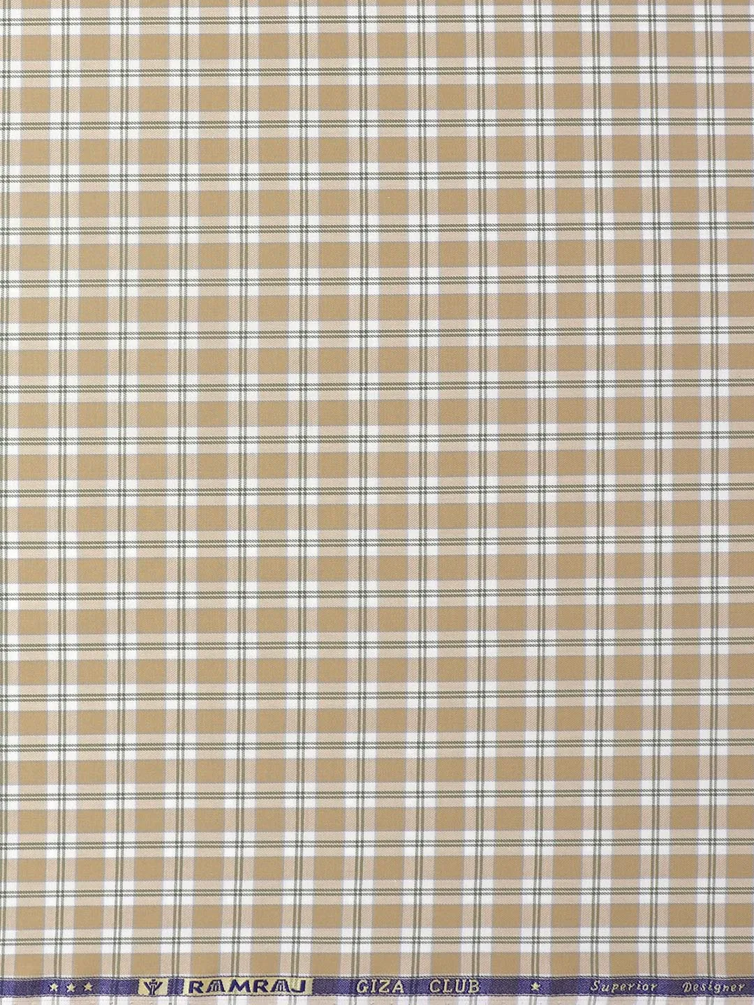 Cotton Checked Sandal Shirt Fabric Cascade