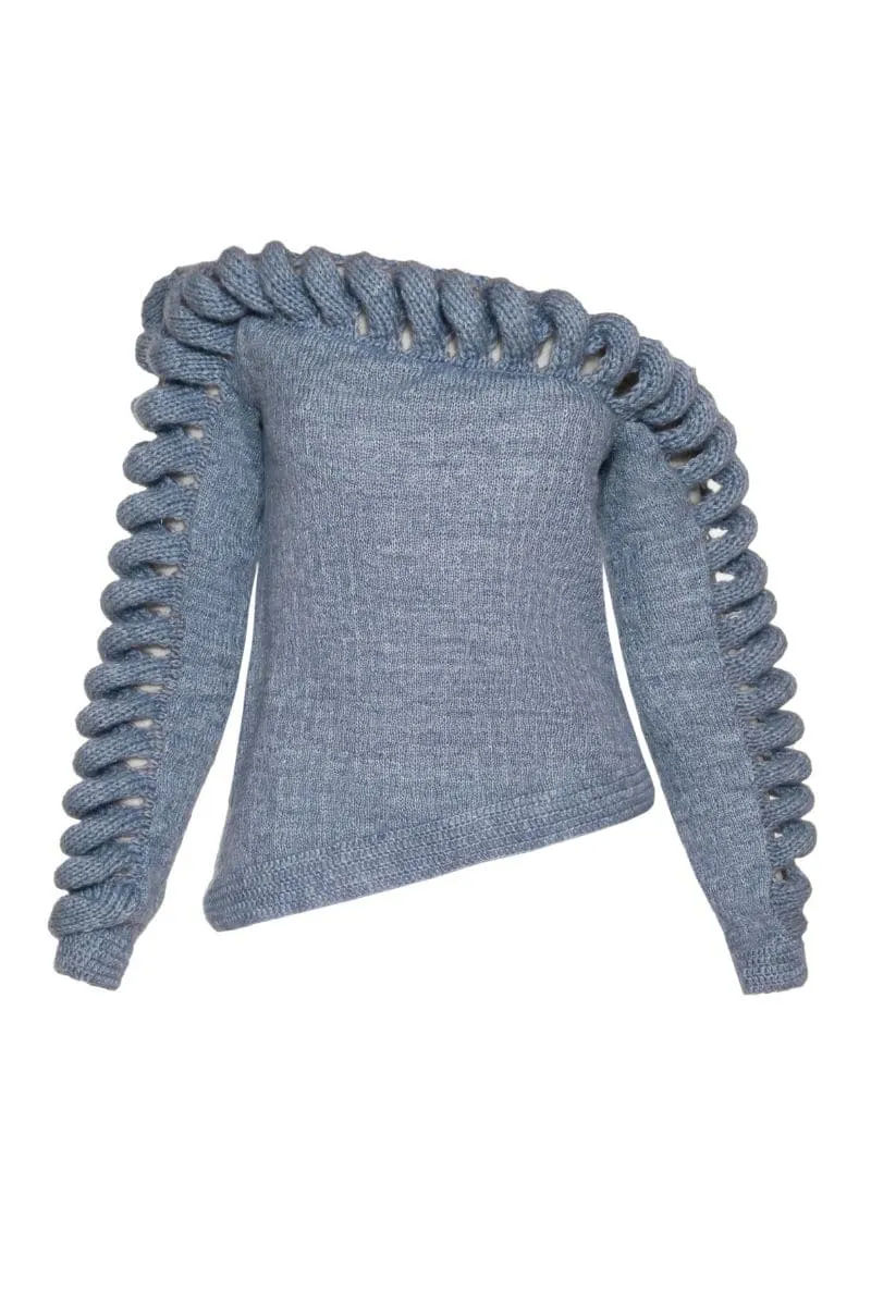 CULT MIA X LIYA SHOULDER FRAME SWEATER