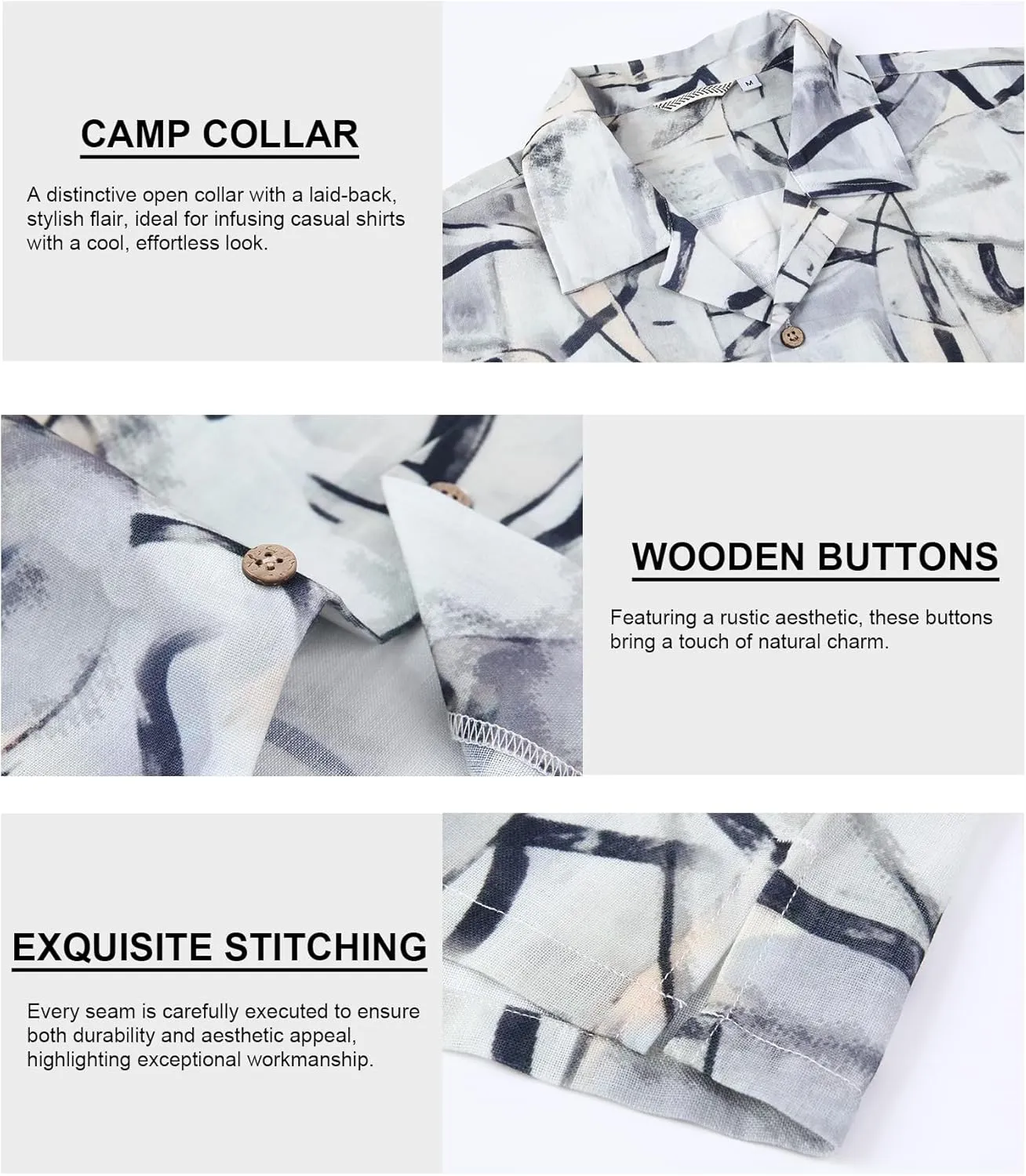 Damipow Linen Shirts for Men Hawaiian Shirt Short Sleeve Button Down Beach Vacation Shirt