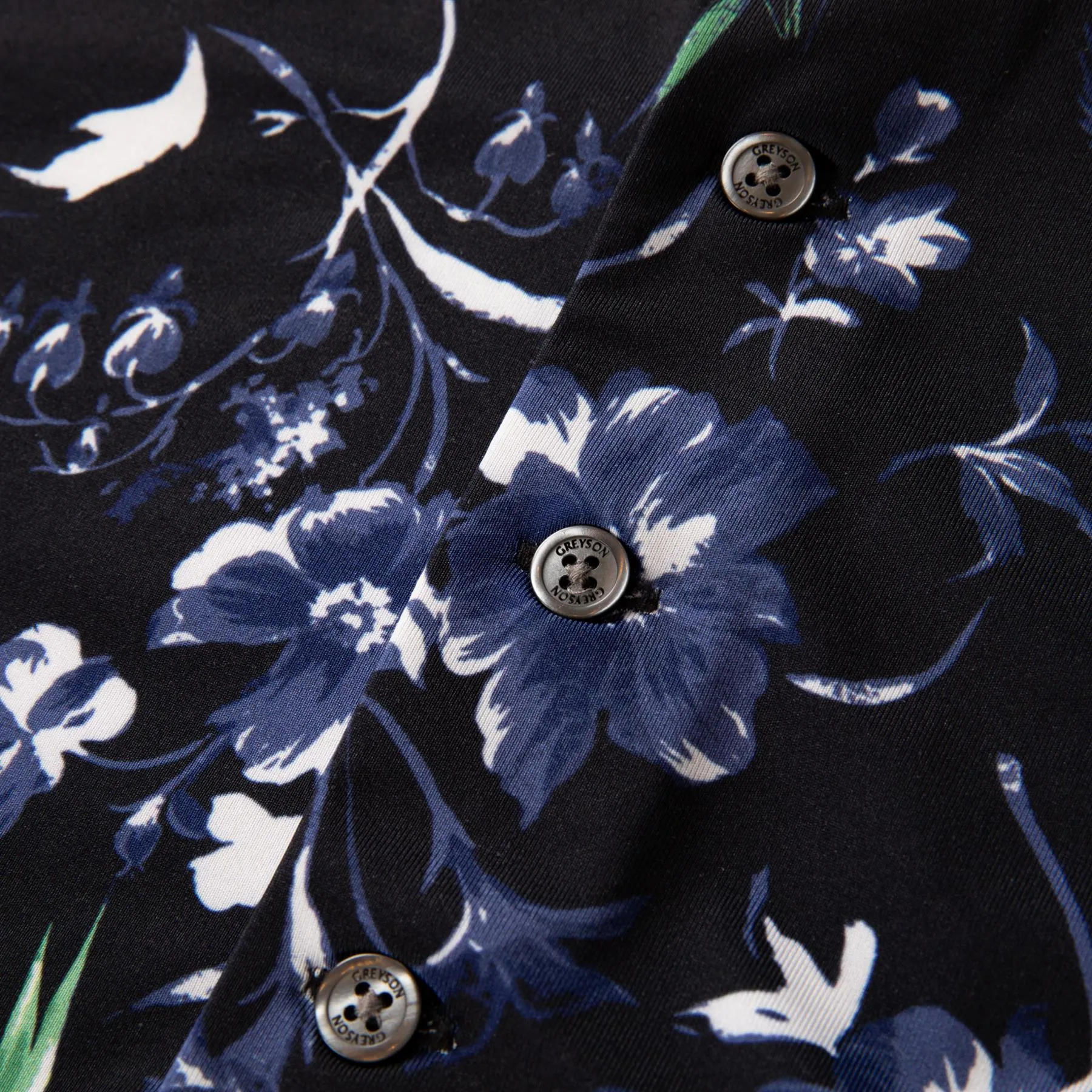 Dark Floral Polo Maltese Blue - SU24