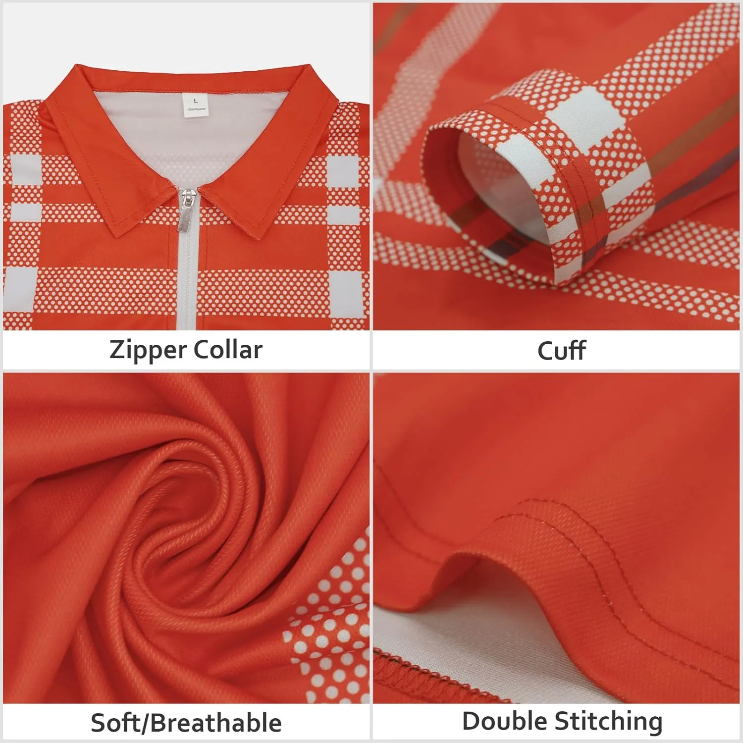 DEEX Men's Long Sleeve Polo Shirts 2025 Fashion Casual Polo T Shirt Slim Fit Shirt Collared Office Work Golf Shirt