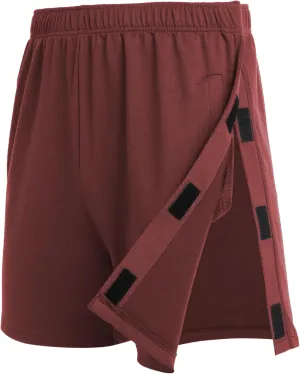 Deyeek Unisex Tear Away Shorts Snap On Athletic Cotton Shorts Post Knee Surgery Recovery Hip Replacement Pants with Pockets