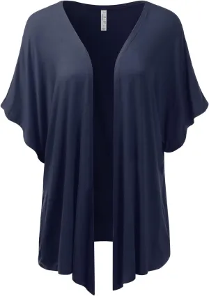 EIMIN Women's Kimono Style Short Sleeve Open Front Loose Fit Cardigan (S-3XL)