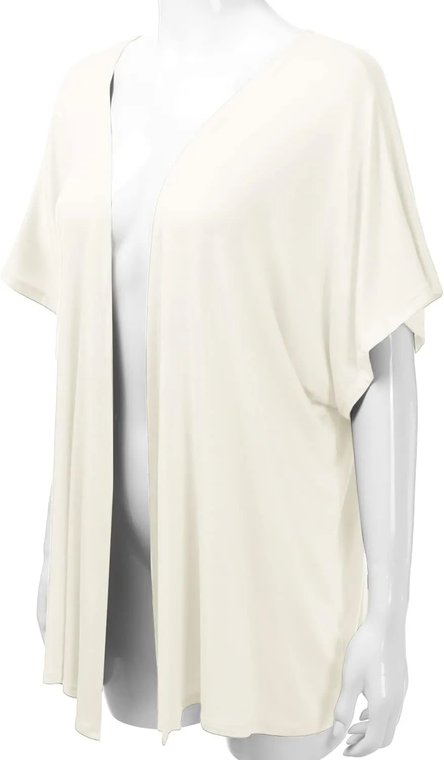 EIMIN Women's Kimono Style Short Sleeve Open Front Loose Fit Cardigan (S-3XL)