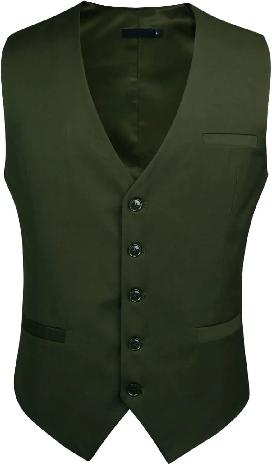 Enlision Men's Suit Vest Business Formal Dress Waistcoat Solid Color Vest for Suit or Tuxedo