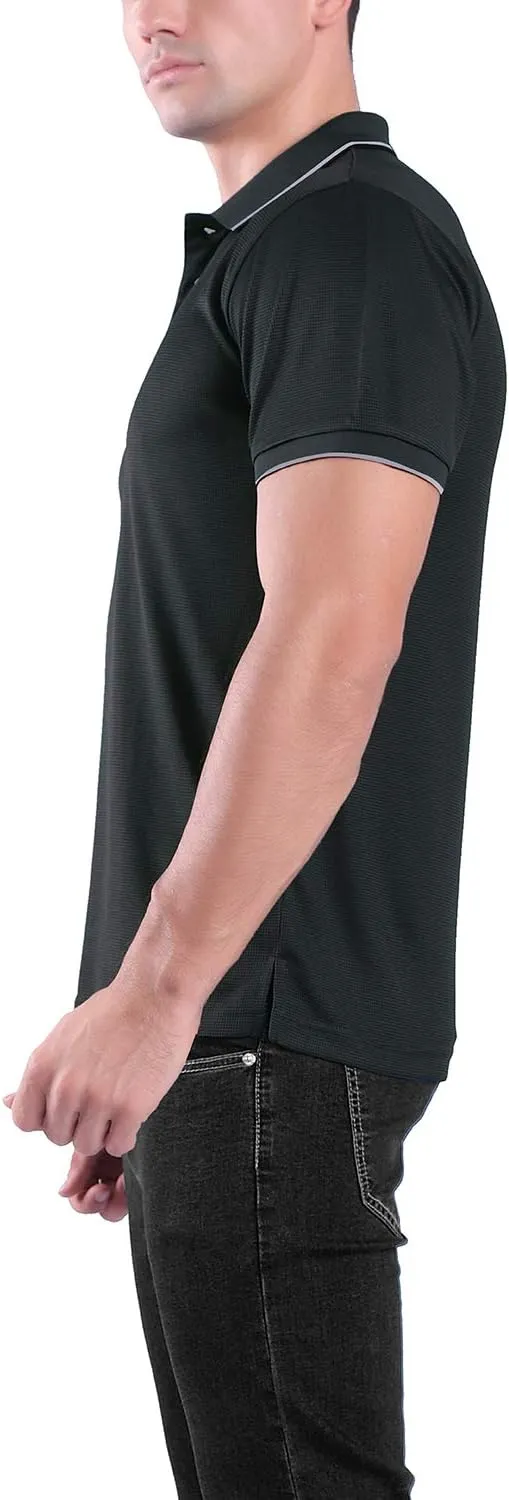 Facitisu Mens Polo Shirt Short Sleeve Golf Collared Casual Summer Performance T-Shirt