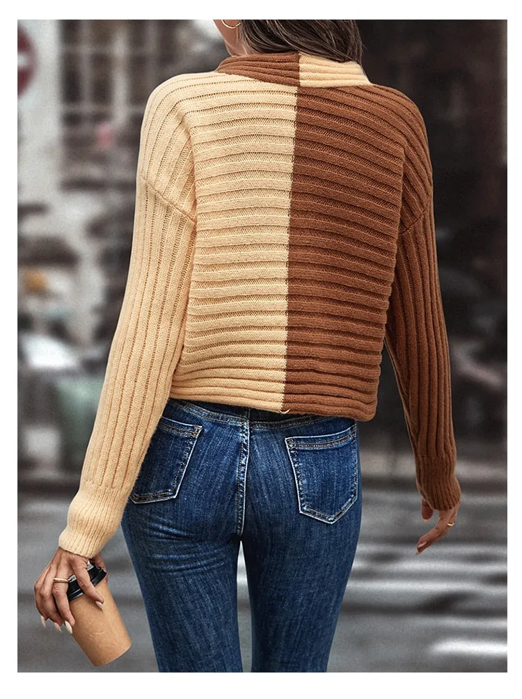 Fashionkova  2022 Fashion Sexy Cross V-Neck Women's Sweaters Autumn Winter Bottoming Female Jumper Casual Long Sleeve Pullover Tops