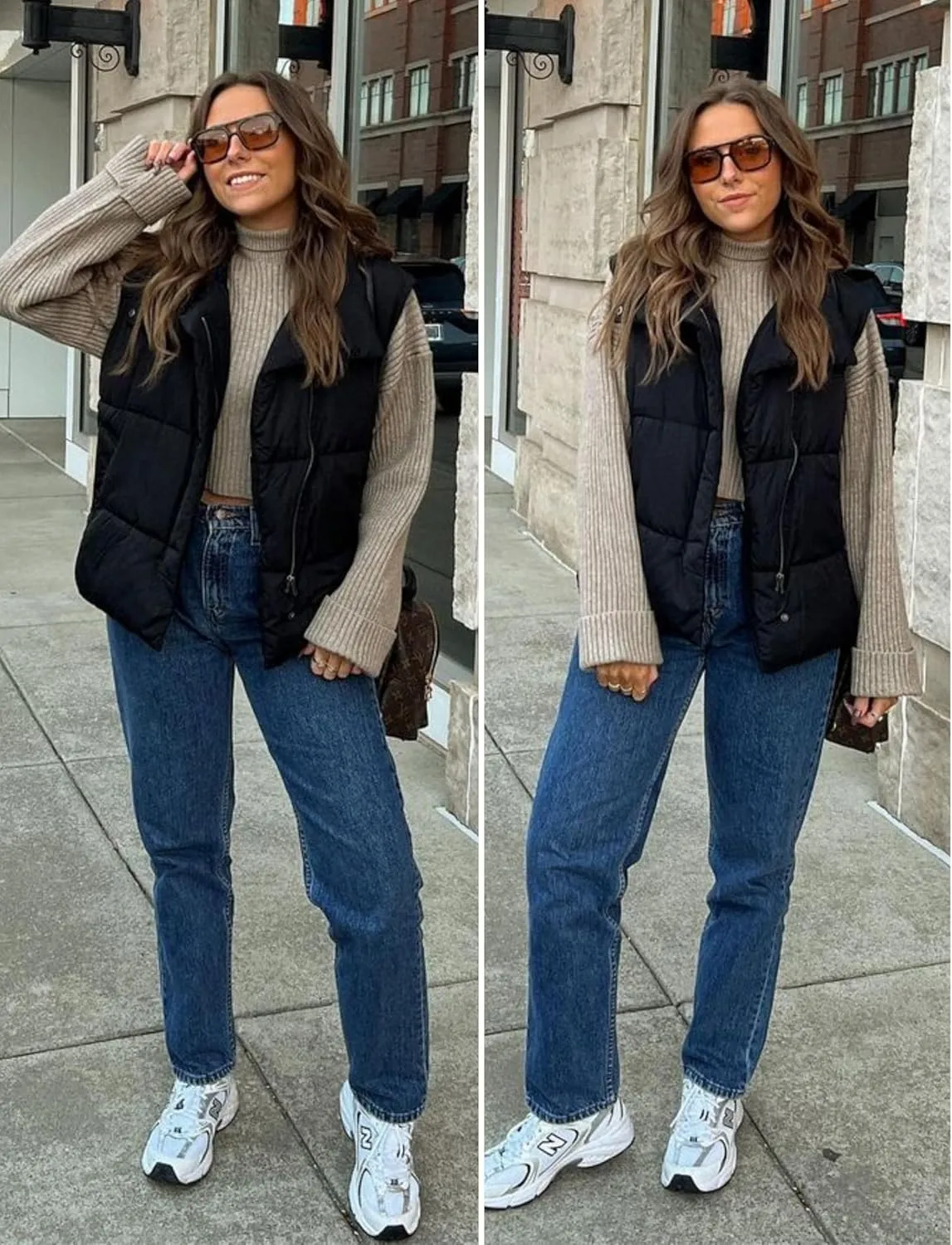Fiona Jolin Puffer Vest Women Lightweight Winter Zip Up Stand Collar Sleeveless Puffy Jackets Padded Coats